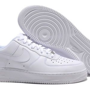 All white Air Force 1's